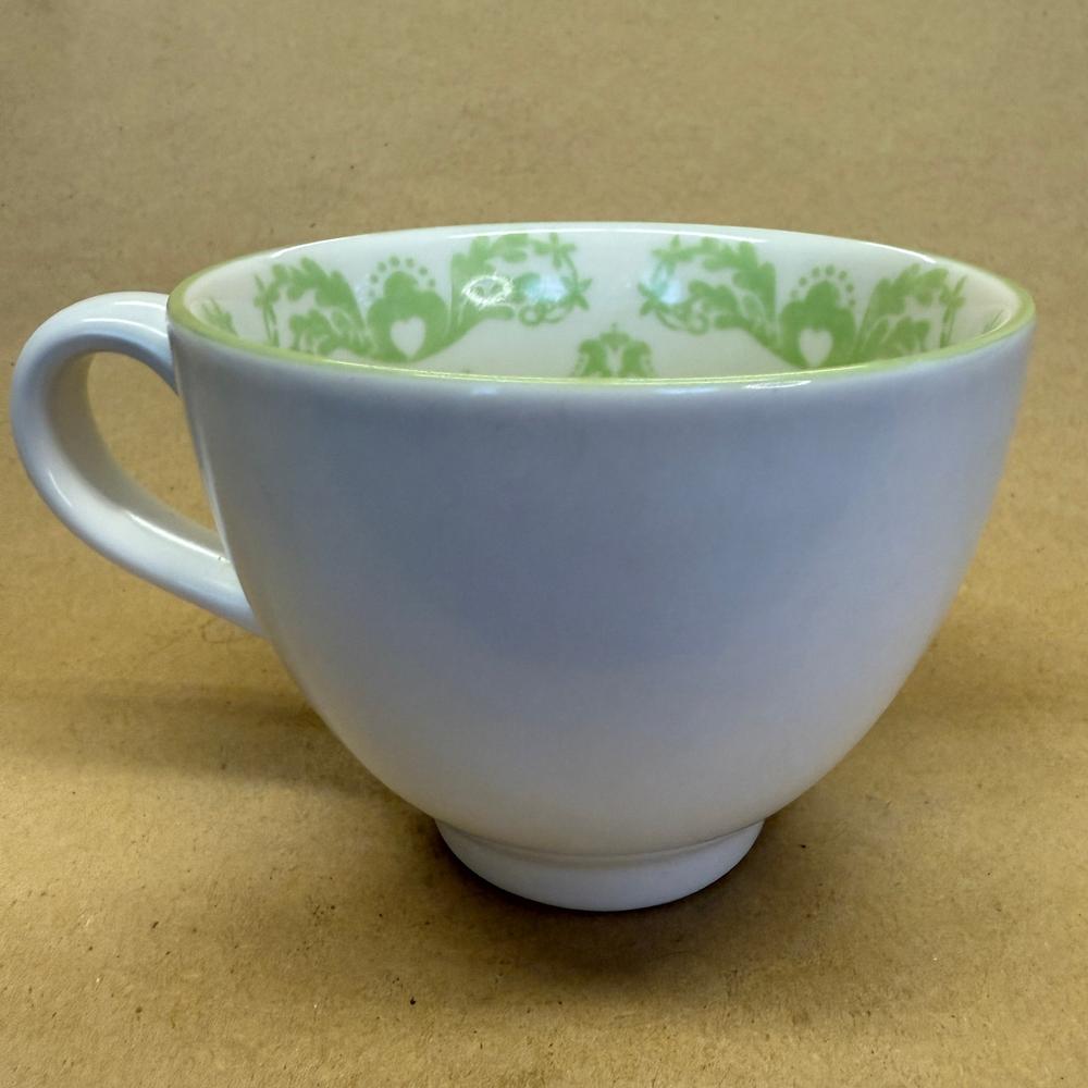 Starbucks Matte White with Green Pattern Interior Mug-2005